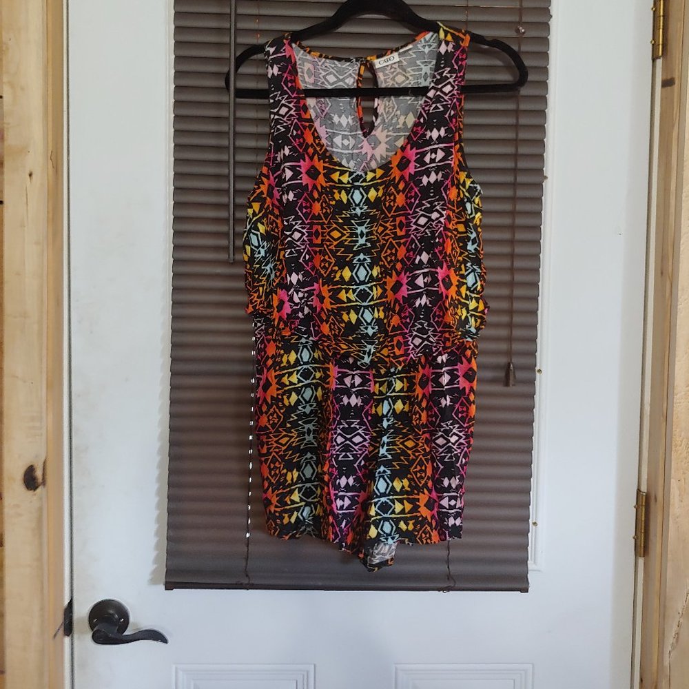 Cato womans rayon short romper  size L